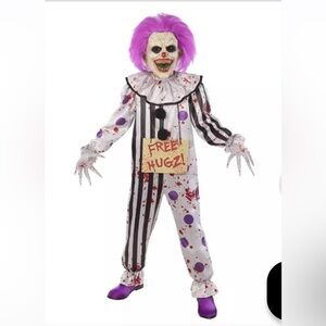 New Hugz the scary clown for kids (large 12-14) Halloween costume